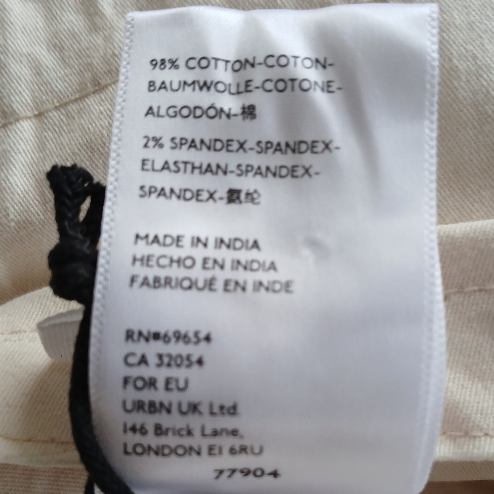 Nwt. ladies Large Brim Cotton Spandex  Cream Sun Hat W/ Ties - Picture 5 of 6